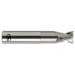 5/8 Dia. x 3-1/2 Overall Length 2-Flute .090 C/R Solid Carbide SE End Mill-Round Shank-Center Cutting-Uncoated - Eagle Tool & Supply