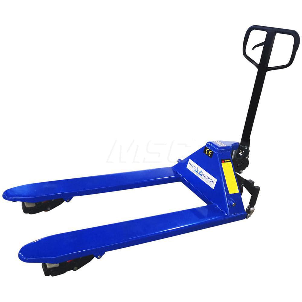 Power Pallet Truck: 4,400 lb Capacity, 27″ OAW, 27″ Forks 3-3/8″ Min Lift Height, 48″ Fork Length x 27″ Fork Width, 27″ Overall Width