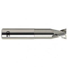 1 Dia. x 6 Overall Length 2-Flute .060 C/R Solid Carbide SE End Mill-Round Shank-Center Cutting-Uncoated - Eagle Tool & Supply