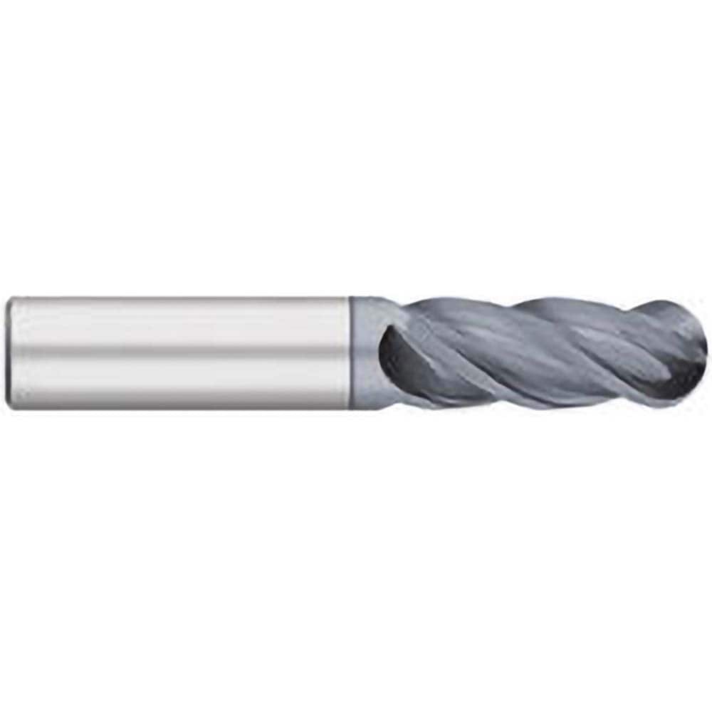 Titan USA - Ball End Mills; Mill Diameter (Inch): 7/16 ; Mill Diameter (Decimal Inch): 0.4375 ; Number of Flutes: 4 ; Length of Cut (Inch): 1 ; Length of Cut (Decimal Inch): 1.0000 ; Material: Solid Carbide - Exact Industrial Supply