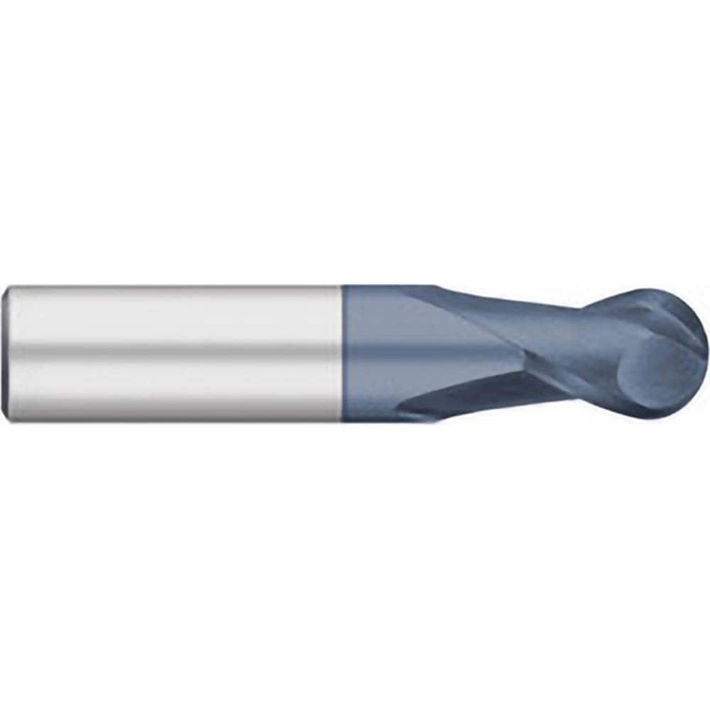 Titan USA - Ball End Mills; Mill Diameter (Decimal Inch): 0.0938 ; Number of Flutes: 2 ; Length of Cut (Inch): 3/16 ; Length of Cut (Decimal Inch): 0.1875 ; Material: Solid Carbide ; Overall Length (Inch): 1-1/2 - Exact Industrial Supply