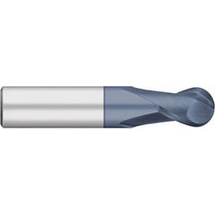 Titan USA - Ball End Mills; Mill Diameter (Inch): 3/8 ; Mill Diameter (Decimal Inch): 0.3750 ; Number of Flutes: 2 ; Length of Cut (Inch): 5/8 ; Length of Cut (Decimal Inch): 0.6250 ; Material: Solid Carbide - Exact Industrial Supply