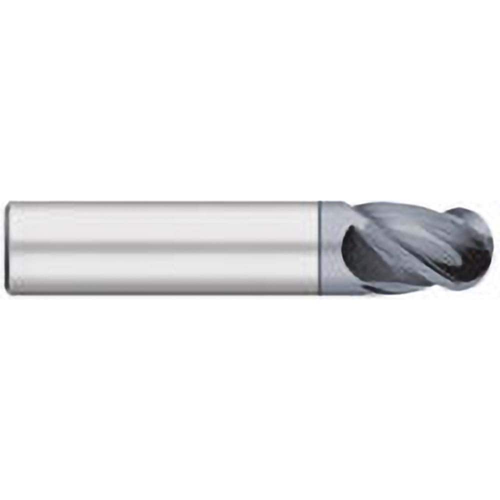 Titan USA - Ball End Mills; Mill Diameter (Inch): 7/16 ; Mill Diameter (Decimal Inch): 0.4375 ; Number of Flutes: 4 ; Length of Cut (Inch): 5/8 ; Length of Cut (Decimal Inch): 0.6250 ; Material: Solid Carbide - Exact Industrial Supply