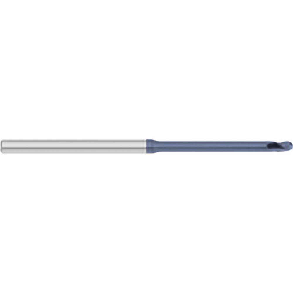 Titan USA - Ball End Mills; Mill Diameter (Decimal Inch): 0.0450 ; Number of Flutes: 3 ; Length of Cut (mm): 1.7000 ; Length of Cut (Decimal Inch): 0.0670 ; Material: Solid Carbide ; Overall Length (Inch): 2-1/2 - Exact Industrial Supply