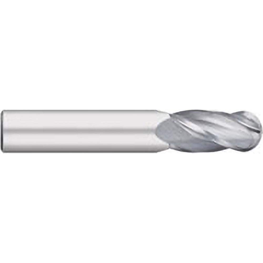 Titan USA - Ball End Mills; Mill Diameter (mm): 12.00 ; Mill Diameter (Decimal Inch): 0.4724 ; Number of Flutes: 4 ; Length of Cut (mm): 25.0000 ; Length of Cut (Decimal Inch): 0.9843 ; Material: Solid Carbide - Exact Industrial Supply