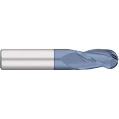 Titan USA - Ball End Mills; Mill Diameter (Inch): 1/8 ; Mill Diameter (Decimal Inch): 0.1250 ; Number of Flutes: 3 ; Length of Cut (Inch): 1/2 ; Length of Cut (Decimal Inch): 0.5000 ; Material: Solid Carbide - Exact Industrial Supply