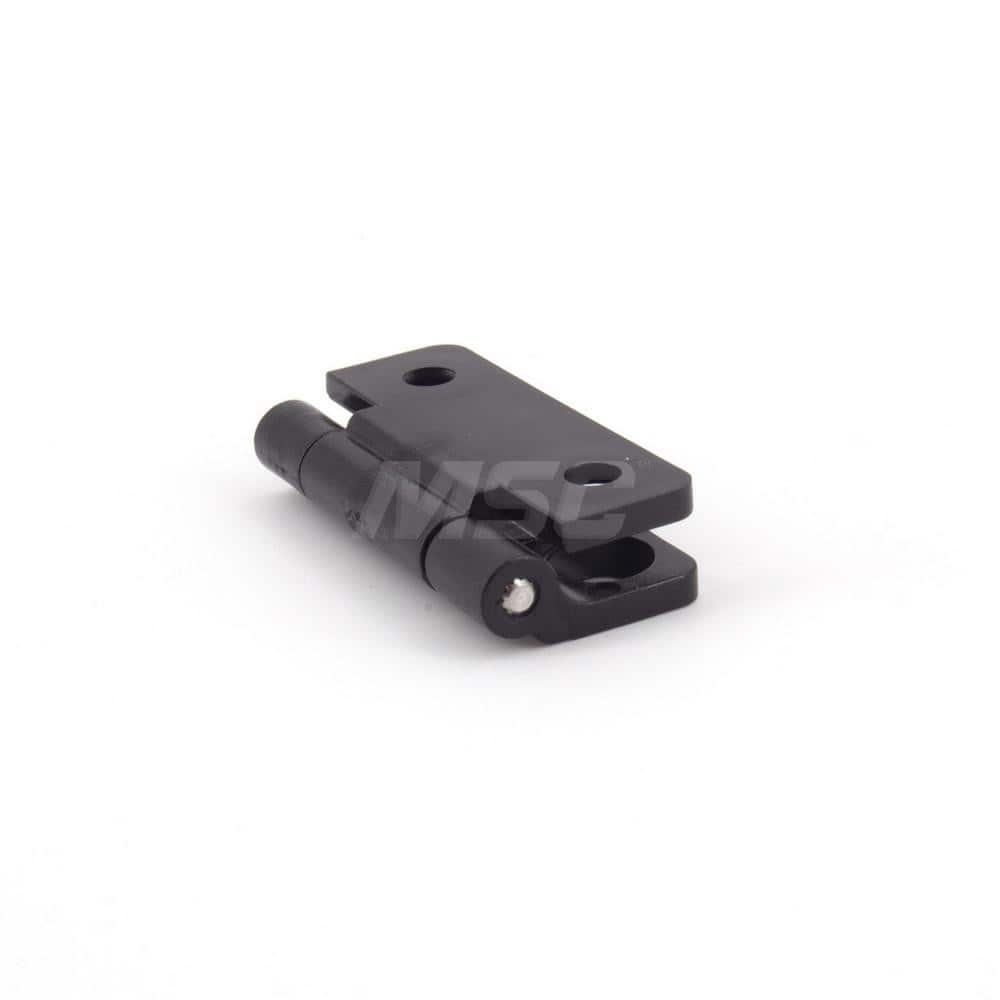 Compact Torque Hinge: 4 Mounting Holes Polyacetal, Black Finish