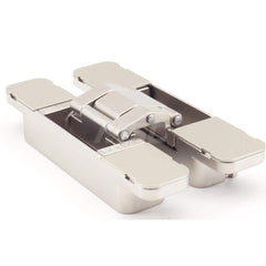 Adjustable Concealed Door Hinge: Zinc Alloy & Stainless Steel, Nickel Finish