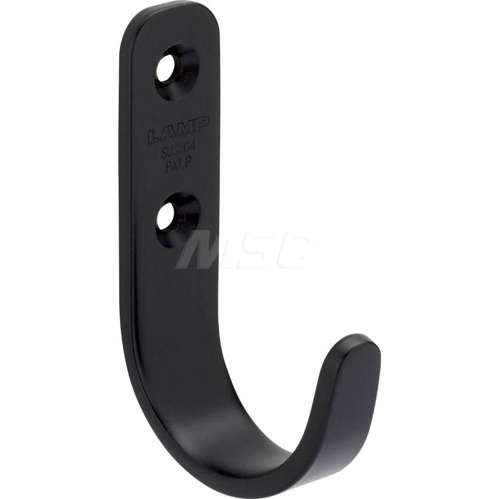 All-Purpose & Utility Hooks; Overall Length (Inch): 1-11/16; Finish/Coating: Black; Maximum Load Capacity: 17.60; Additional Information: Projection: 30 mm; Width: 18 mm; Distance Between Mounting Holes: 23 mm; Minimum Order Quantity: 304 Stainless Steel;