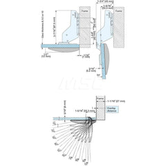 Specialty Hinges; Type: Self-Closing Heavy-Duty Concealed Hinge; Length (mm): 86.50; Width (mm): 45.00; Material: Zinc Alloy; Steel; Material: Zinc Alloy; Steel; Finish/Coating: Nickel; Pin Diameter: 5.2000; Pin Diameter: 5.2000; Pin Diameter: 5.2000; Thi