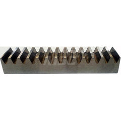 5/16″ Face Width 4' Long 1018/12L14 Steel Gear Rack 24 Pitch, 20° Pressure Angle, Square