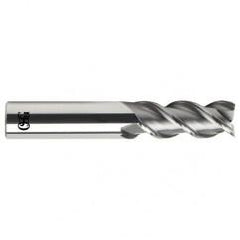 1/4 Dia. x 2-1/2 Overall Length 3-Flute .030 C/R Solid Carbide SE End Mill-Round Shank-Center Cutting-Uncoated - Eagle Tool & Supply