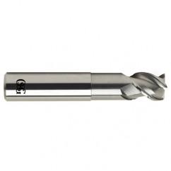 1/2 Dia. x 3 Overall Length 3-Flute .020 C/R Solid Carbide SE End Mill-Round Shank-Center Cutting-Uncoated - Eagle Tool & Supply