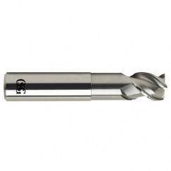 1 Dia. x 5 Overall Length 3-Flute .120 C/R Solid Carbide SE End Mill-Round Shank-Center Cutting-Uncoated - Eagle Tool & Supply