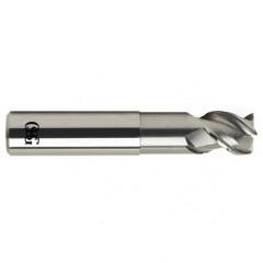 1 Dia. x 5 Overall Length 3-Flute .120 C/R Solid Carbide SE End Mill-Round Shank-Center Cutting-Uncoated - Eagle Tool & Supply