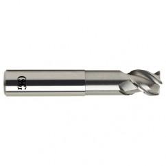1/2 Dia. x 4 Overall Length 3-Flute Square End Solid Carbide SE End Mill-Round Shank-Center Cutting-Uncoated - Eagle Tool & Supply