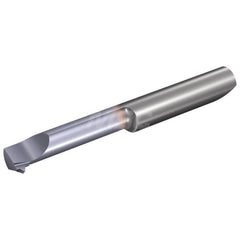 Single Point Threading Tools; Thread Type: Internal; Profile Angle: 4; Threading Diameter (mm): 4.40; Cutting Depth (mm): 16.00; Minimum Pitch (mm): 0.50; Maximum Pitch (mm): 0.50; Shank Diameter (mm): 4.0000; Maximum Reach (mm): 18.35; Manufacturer's Par