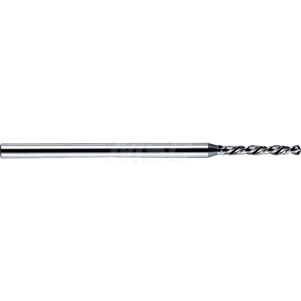Micro Drill Bit: 0.0768″ Dia, 120 °, Solid Carbide Bright/Uncoated, RH Cut, Helical Flute, Series 6100