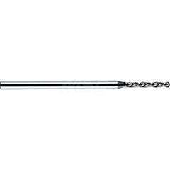 Micro Drill Bit: 0.0701″ Dia, 120 °, Solid Carbide Bright/Uncoated, RH Cut, Helical Flute, Series 6100