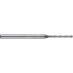 Micro Drill Bit: 0.0256″ Dia, 140 °, Solid Carbide Bright/Uncoated, RH Cut, Helical Flute, Series 6220 HP