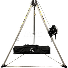 Confined Space Entry & Retrieval Systems; Hoist Type: Tripod; System Type: Confined Space Entry System; Winch Power Type: Manual; Installation Type: Portable; Cable Length (Feet): 65.000; Base Material: Aluminum; Cable Sheath Material: Galvanized Steel; B