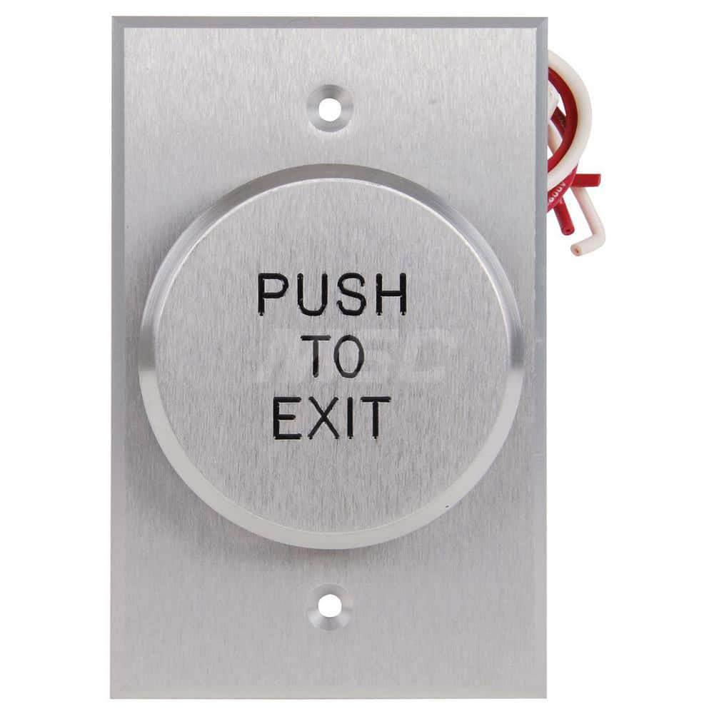 Pushbutton Switches; Switch Type: Push Button; Pushbutton Type: Palm Button; Pushbutton Shape: Round; Pushbutton Color: Silver; Operator Illumination: NonIlluminated; Operation Type: Pneumatic; Amperage (mA): 6; Voltage: 24; Contact Form: DPST; Standards