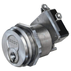 Key Switches; Switch Type: CAM Mount Electric  Lock; Switch Sequence: On-Off; Contact Form: SPDT; Actuator Type: Switch; Key; Terminal Type: Screw; For Use With: Electrical Controls; Machines; Electrical Panels; Maximum Operating Temperature (F): 176; Hor