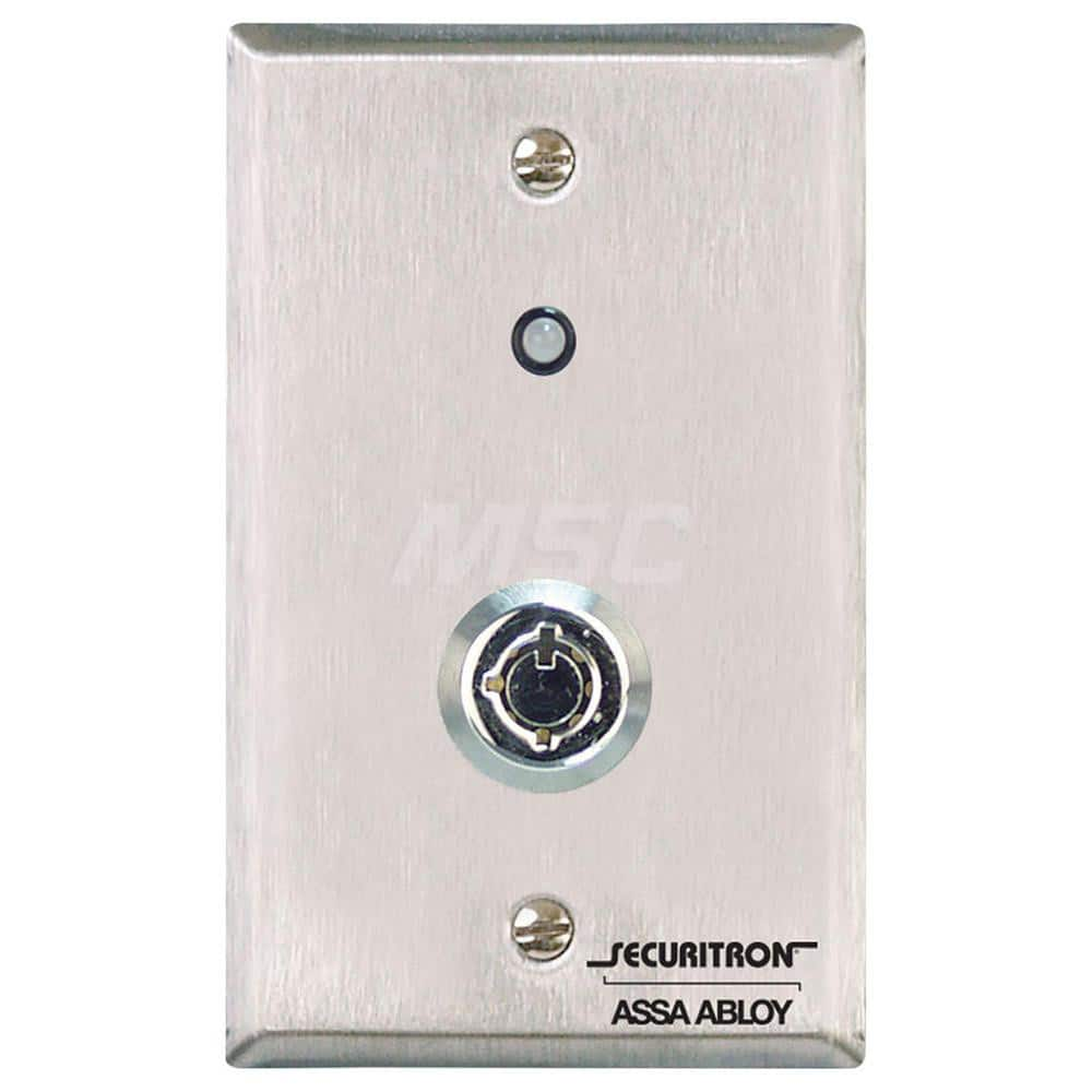 Key Switches; Switch Type: Tubular Key Switch; Switch Sequence: On-Off; Contact Form: DPDT; Actuator Type: Switch; Key; Terminal Type: Screw; Voltage: 12-24; Material: Stainless Steel