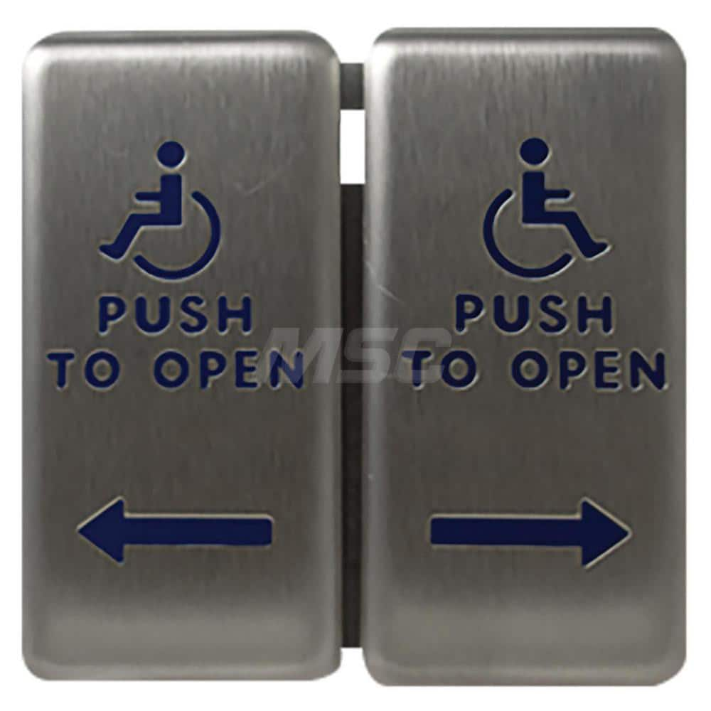 Push Plates; Material: Stainless Steel; Width (Inch): 5; Overall Length (Inch): 4.75; Finish/Coating: Stainless Steel; Shape: Square; Plate Thickness: 0.1250; Touchless: No; Material: Stainless Steel; Overall Length: 4.75; Finish: Stainless Steel; Overall