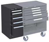 205 Brown 5-Drawer Hang-On Cabinet w/ball bearing Drawer slides - For Use With 293, 295 or 297 - Eagle Tool & Supply