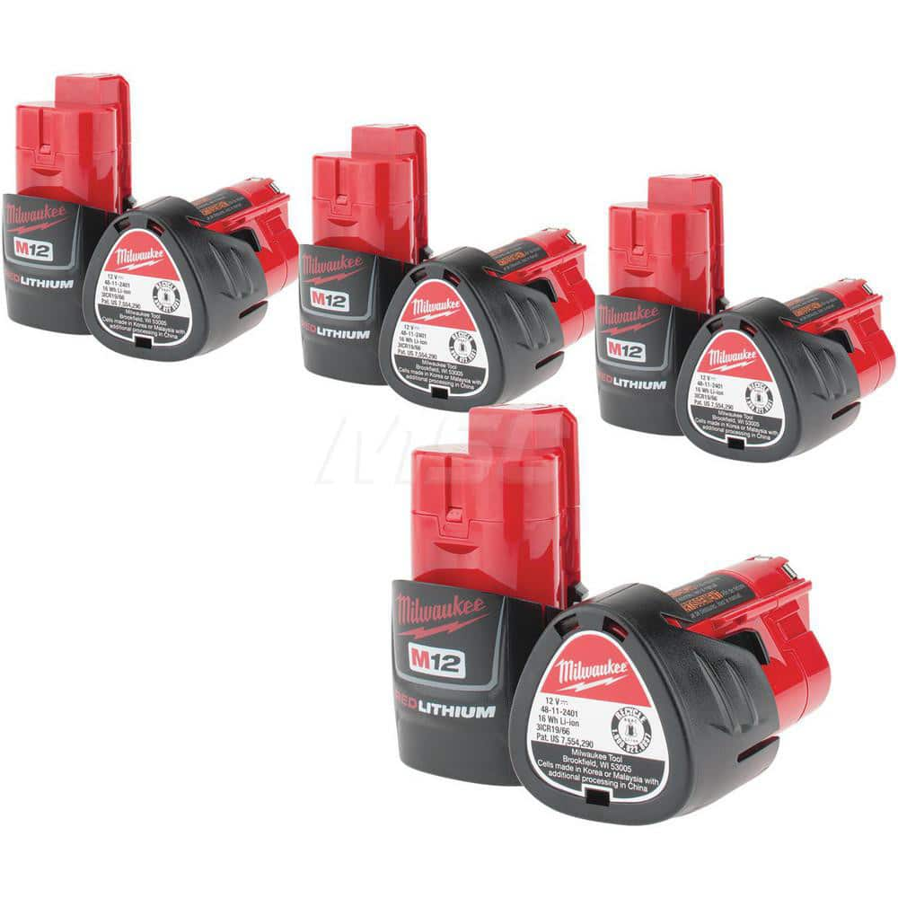 Power Tool Battery: 12V, Lithium-ion 1.5 Ah, 1/2 hr Charge Time, Series M18 RED