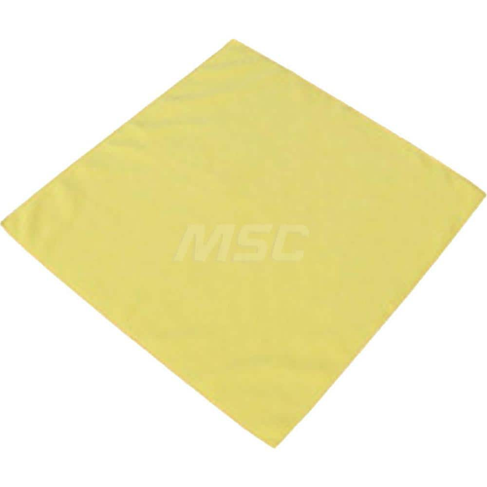 Cloth Towel: Virgin, Microfiber Yellow, 12″ OAL, 12″ OAW, Low Lint, 12 Sheets per Pack