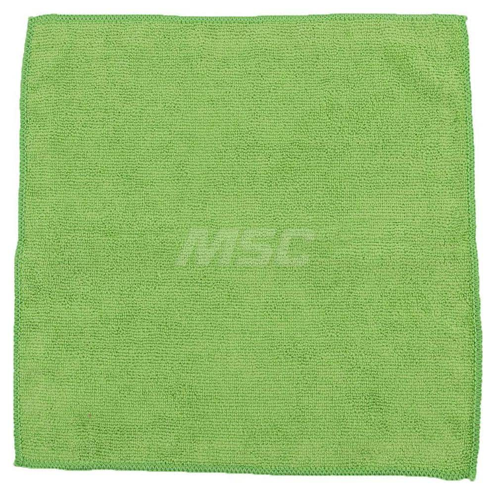 Cloth Towel: Virgin, Microfiber Green, 12″ OAL, 12″ OAW, Low Lint, 12 Sheets per Pack