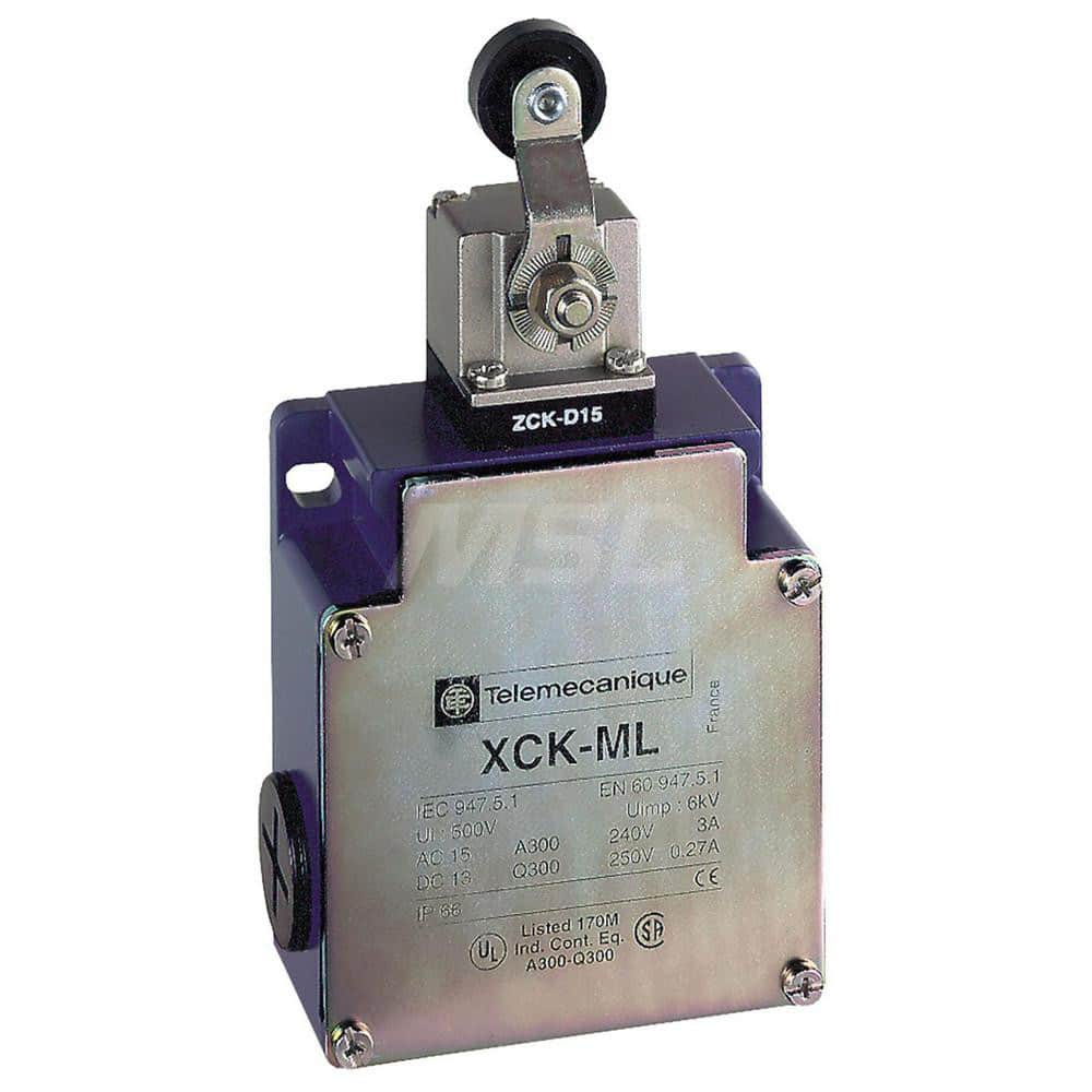 General Purpose Limit Switches; Actuator Type: Roller Lever; Voltage: 500 V (IEC); 240.00; 300 V (UL); Actuation Force: 0.20; Contact Form: 1NO/1NC; Switch Type: Limit; Contact Configuration: 2NO; 2NC; Switch Action: Springs Back (Momentary); Terminal Typ