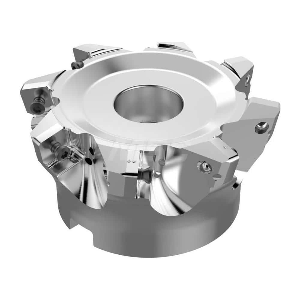 Indexable High-Feed Face Mills; Minimum Cutting Diameter: 3.8300 in; Maximum Cutting Diameter: 5.0000 in; Maximum Depth Of Cut: 0.0980 in; Arbor Hole Diameter (mm): 1.50; Compatible Insert Size Code: SPKT180630; Maximum Ramping Angle: 1.2; Series: R220.21