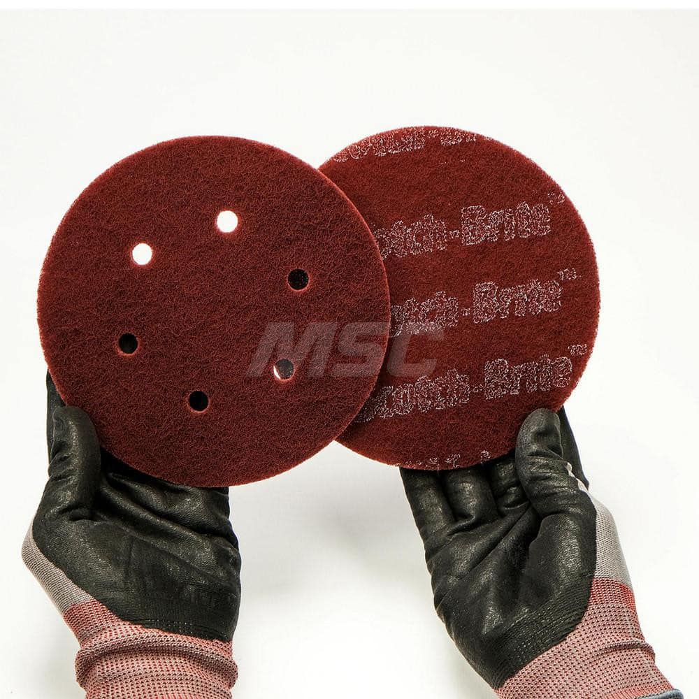 Hook & Loop Disc: 5″ Dia, Non-Woven, Aluminum Oxide Very Fine Grade