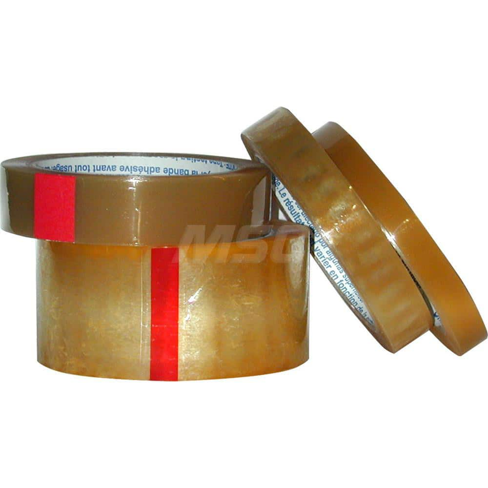 Packing Tape: 1/2″ Wide, 216' Long, Clear, Solvent-Based Adhesive Cellulose