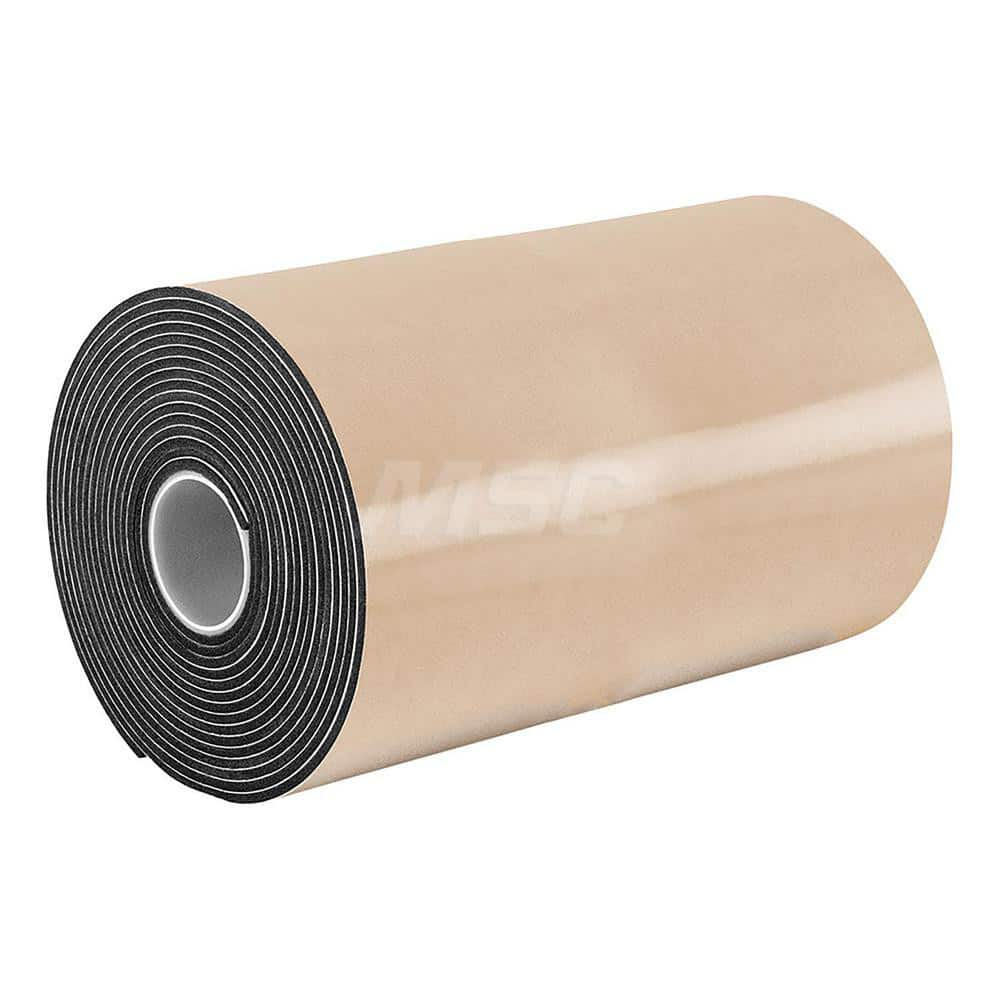 Black Double-Sided Polyethylene Foam Tape: 6″ Wide, 5 yd Long, 31 mil Thick, Acrylic Adhesive