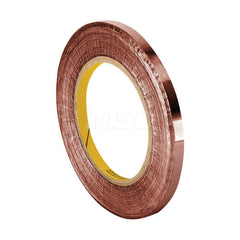 Duct Tape: 3/4″ Wide, 2.6 mil Thick, Copper Foil Acrylic Adhesive, 25 lb/in Tensile Strength