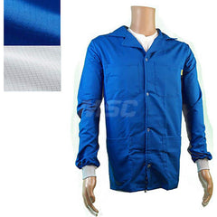 Smocks & Lab Coats; Garment Style: Smock; Material: Carbon; Size: 4X-Large; Color: White; Sleeve Length: 24; Closure Type: Snaps; Chest Size: 55; Closure Locaton: Front; Chest Size (Inch): 55; Closure Location: Front