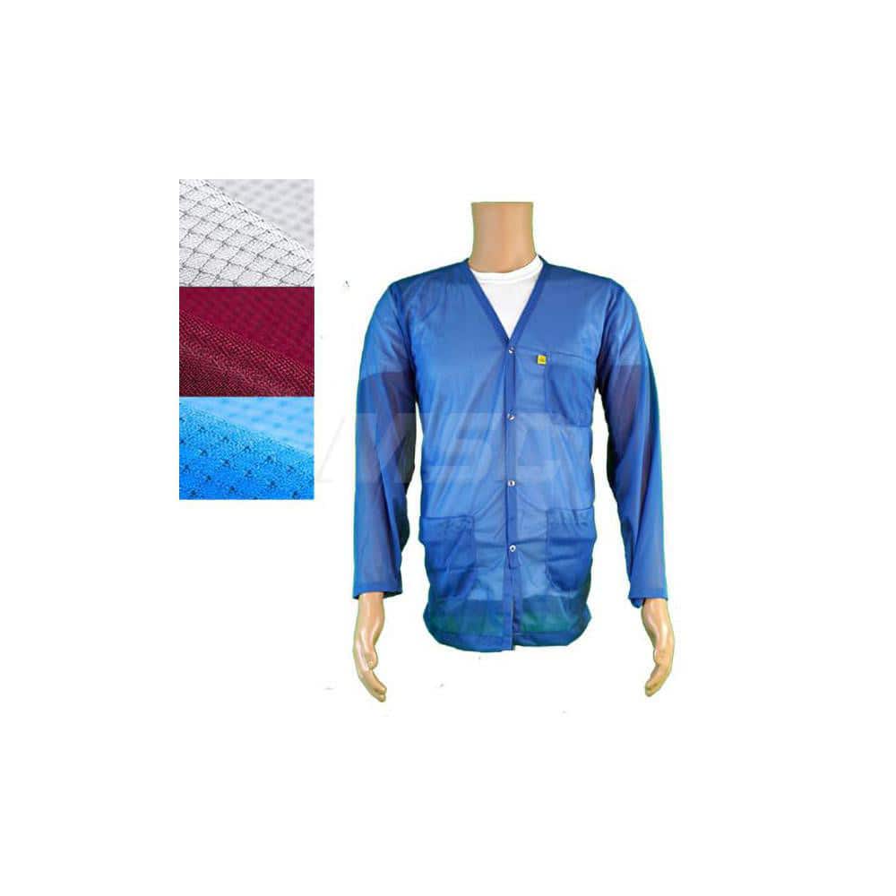 Smocks & Lab Coats; Garment Style: Smock; Material: Carbon; Size: 5X-Large; Color: Blue; Sleeve Length: 24; Closure Type: Snaps; Chest Size: 58; Closure Locaton: Front; Features: Light Weight; Chest Size (Inch): 58; Closure Location: Front