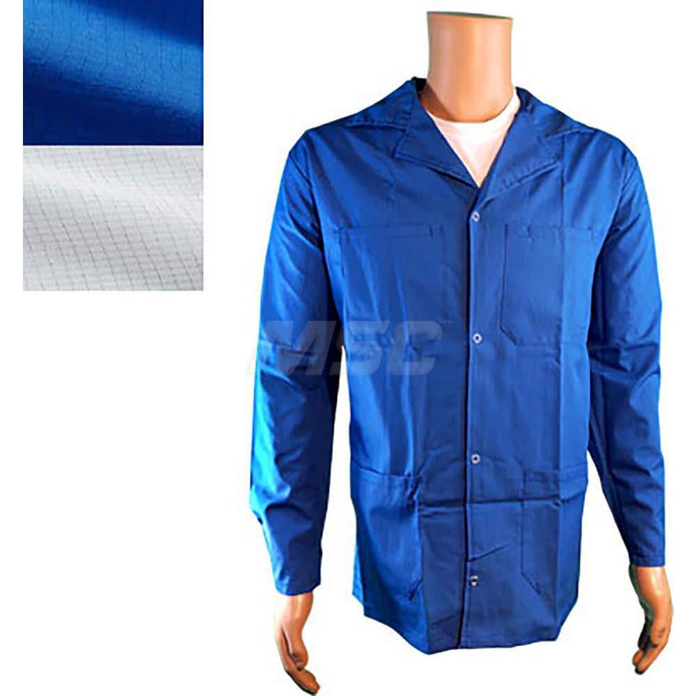 Smocks & Lab Coats; Garment Style: Smock; Material: Carbon; Size: 3X-Large; Color: Blue; Sleeve Length: 24; Closure Type: Snaps; Chest Size: 52; Closure Locaton: Front; Chest Size (Inch): 52; Closure Location: Front