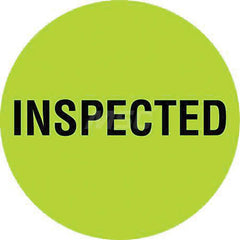 Inspection & Quality Label: ″Inspected″, Circle Paper