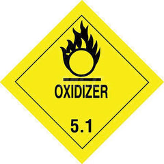 Hazardous Material Label: ″Oxidizer″, Diamond Paper