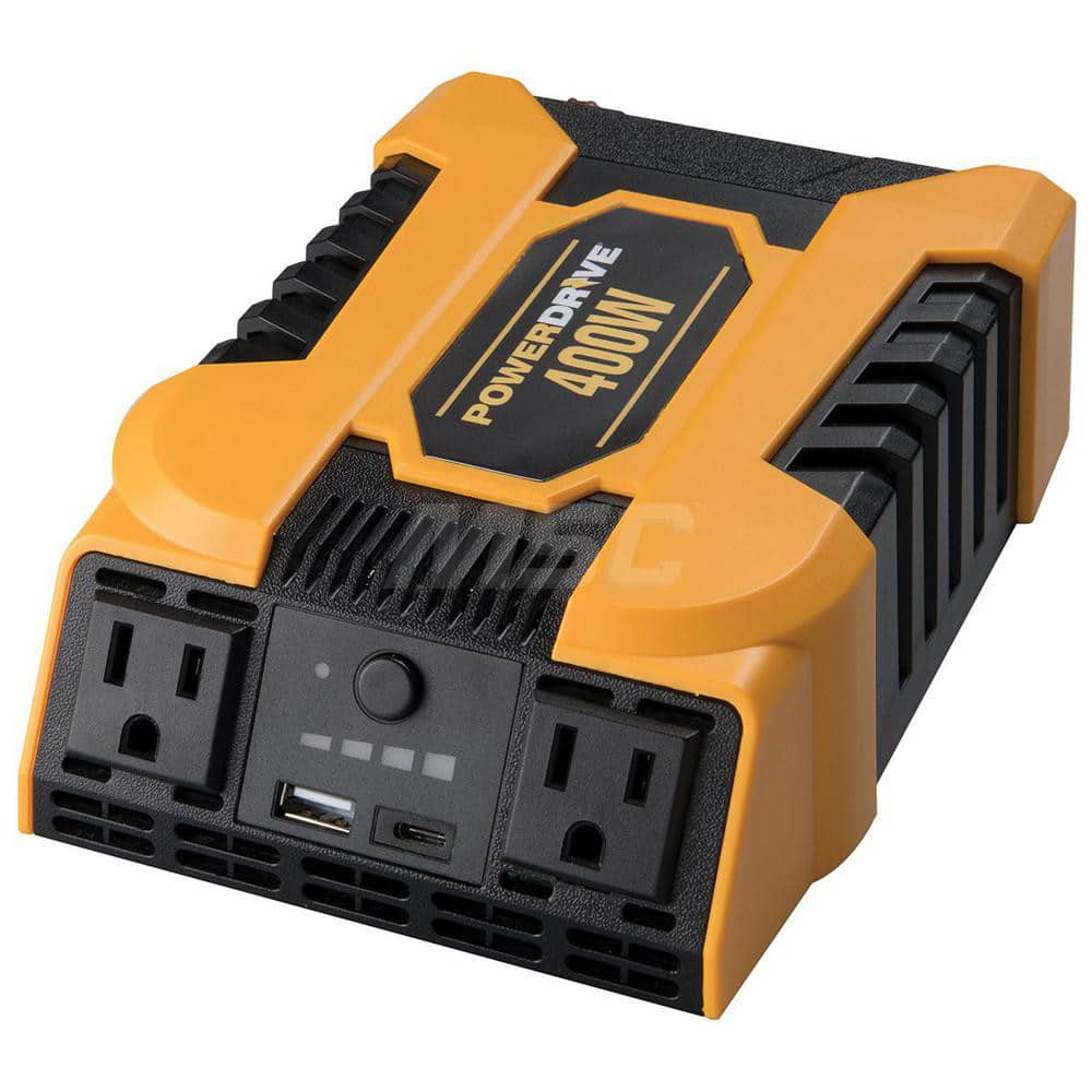 Power Inverters; Input Voltage: 12.00; Output Voltage: 400; Continuous Output Power: 400; Peak Output Power: 400; Maximum Input Current Rating: 12 V; Output Amperage: 33.33; Mounting Type: Floor Mount; Surface Mount; Input Voltage: 12.00; Output Voltage: