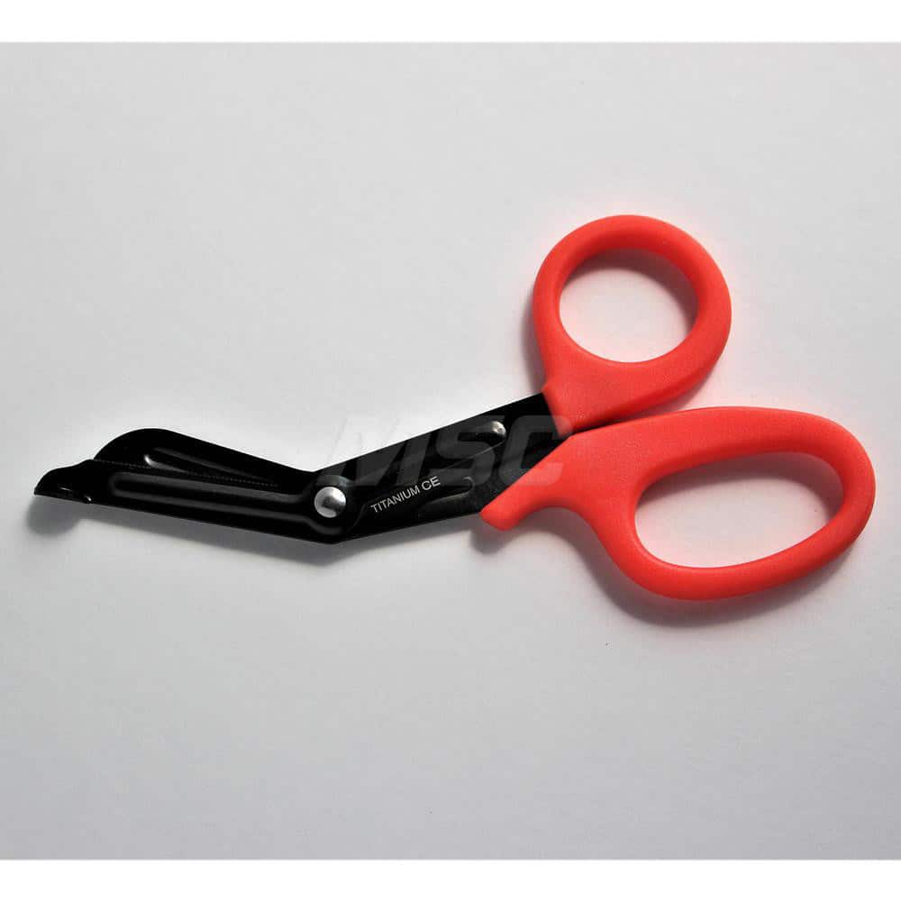 Scissors, Forceps & Tweezers; Product Type: Scissor; Tip Shape: Blunt; Blade Style: Curved; Straight; Disposable: No; Length (Inch): 7.25; Blade Material: Titanium; Handle Material: Plastic; Additional Information: No; Overall Length: 7.25