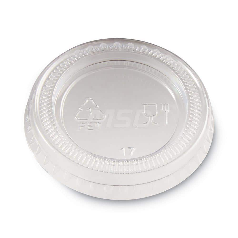 Cup Lid: Flat, Plastic, Clear