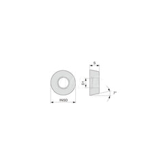 Turning Insert:  RCMT10T3M0-RS T9225,  Solid Carbide TiCN, Al2O3 & TiN Finish,  Neutral,  0.1970″ Corner Radius,  0.0 &deg N/A Round,  Series  RCMT