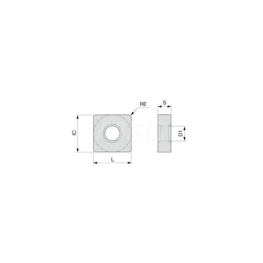 Turning Insert:  SNMM866TUS T9225,  Solid Carbide TiCN, Al2O3 & TiN Finish,  Neutral,  1″ Inscribed Circle,  0.0940″ Corner Radius,  90.0 &deg N/A Square,  Series  SNMM