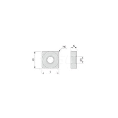 Turning Insert:  SNMM866TRS T9235,  Solid Carbide TiCN, Al2O3 & TiN Finish,  Neutral,  1″ Inscribed Circle,  0.0940″ Corner Radius,  90.0 &deg N/A Square,  Series  SNMM